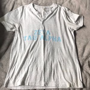 Zeta Tau Alpha Henley shirt
